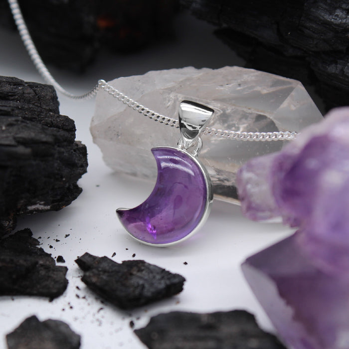 LAVENDER MOON - Sterling Silver & Amethyst Necklace