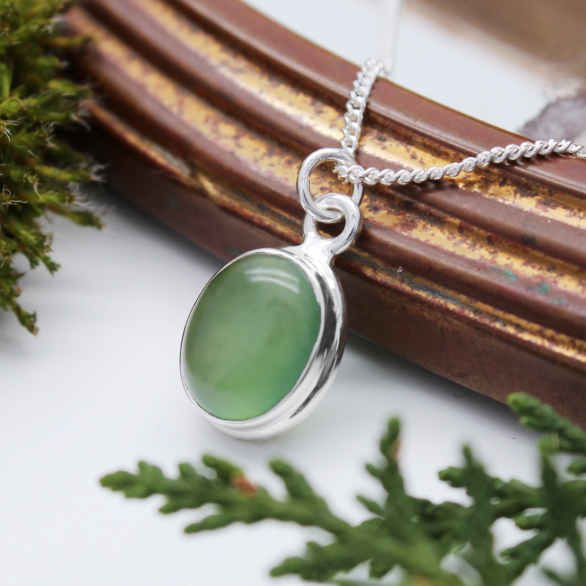 BRAMBLE - Sterling Silver & Serpentine Necklace