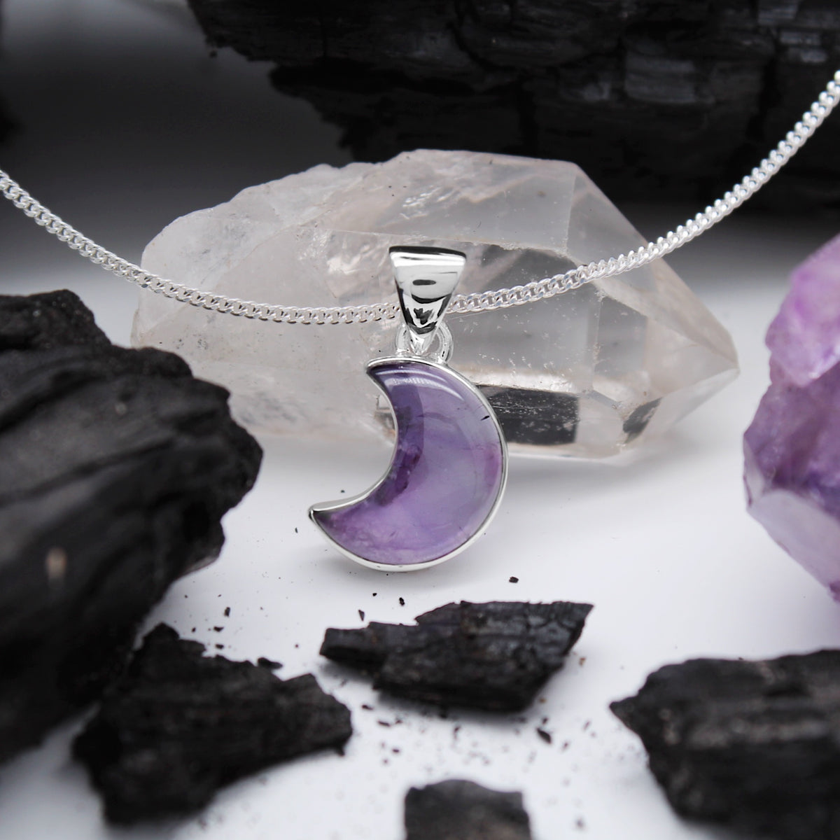 LAVENDER MOON - Sterling Silver & Amethyst Necklace
