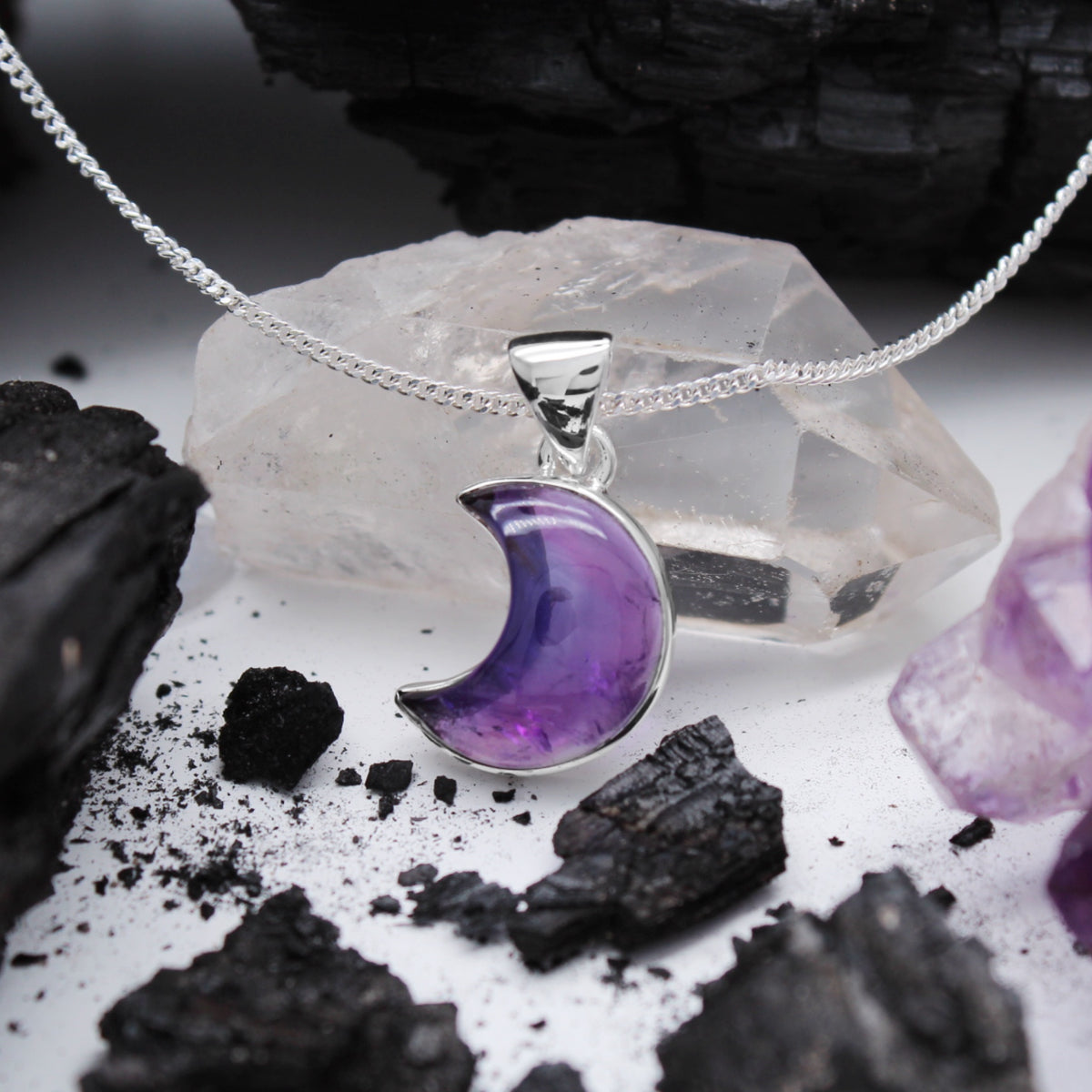 LAVENDER MOON - Sterling Silver & Amethyst Necklace