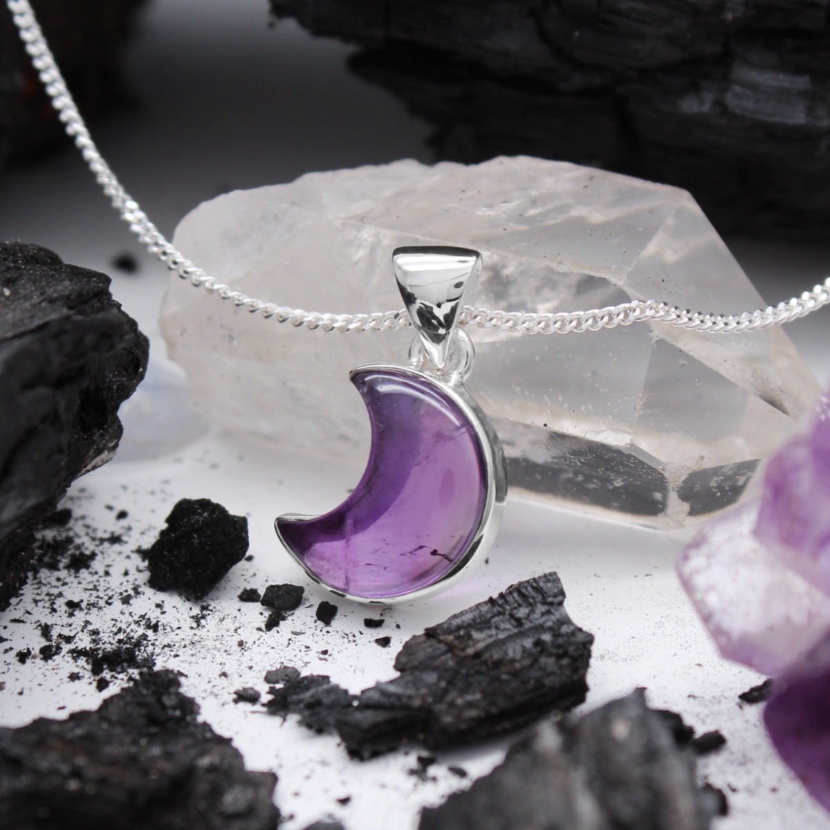 LAVENDER MOON - Sterling Silver & Amethyst Necklace