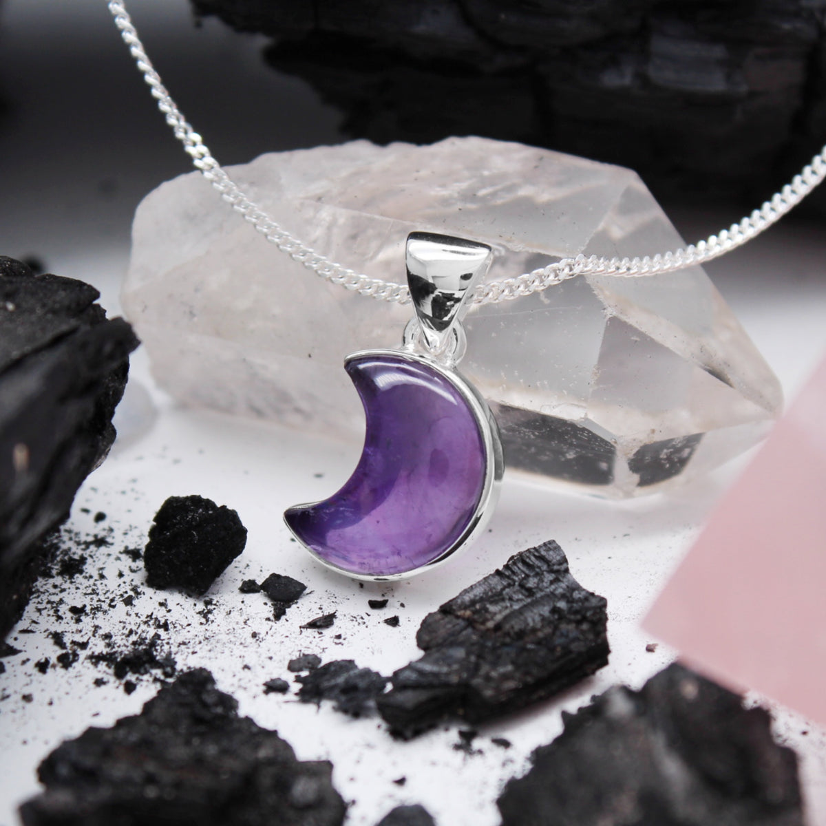 LAVENDER MOON - Sterling Silver & Amethyst Necklace