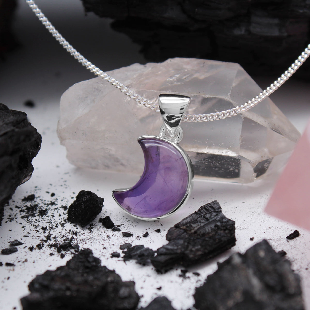 LAVENDER MOON - Sterling Silver & Amethyst Necklace