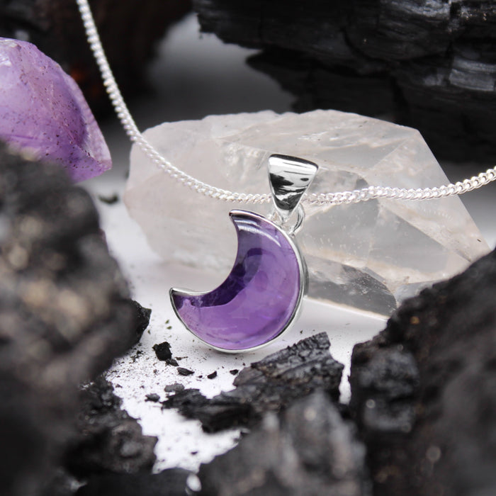 LAVENDER MOON - Sterling Silver & Amethyst Necklace