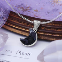 STORMY MOON - Sterling Silver & Mystic Merlinite Necklace