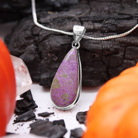 ELIXIR - Sterling Silver & Stichtite in Serpentine Necklace