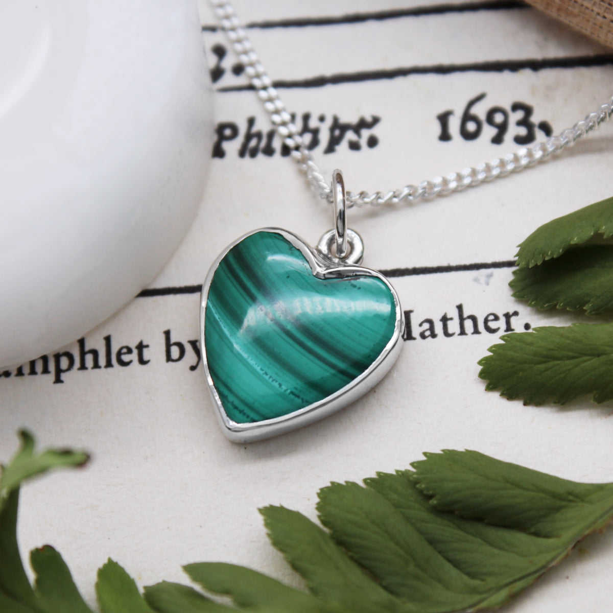 WOODLAND WANDER  - Sterling Silver & Malachite Necklace