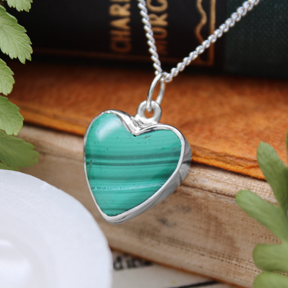 WOODLAND WANDER  - Sterling Silver & Malachite Necklace