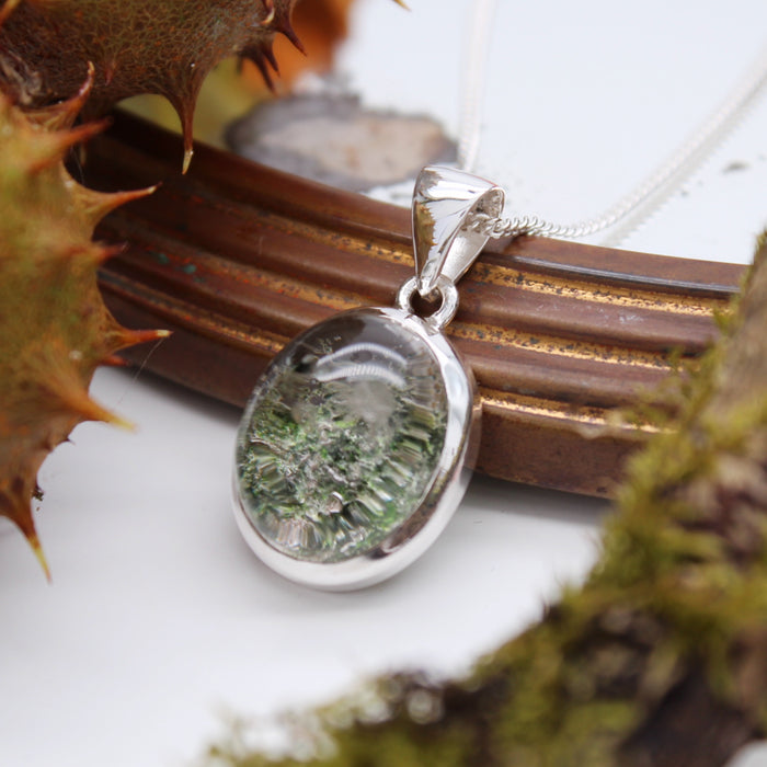 MOSS - Sterling Silver & Lodolite Necklace - SECONDS