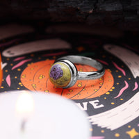 WITCHES BREW - Sterling Silver & Atlantisite Ring - US 9