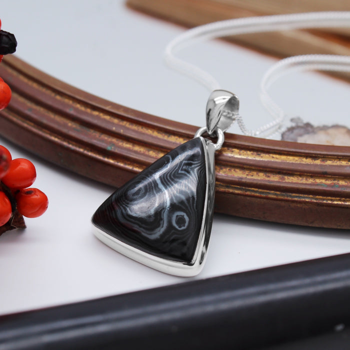 GALACTIC - Sterling Silver & Psilomelane Necklace