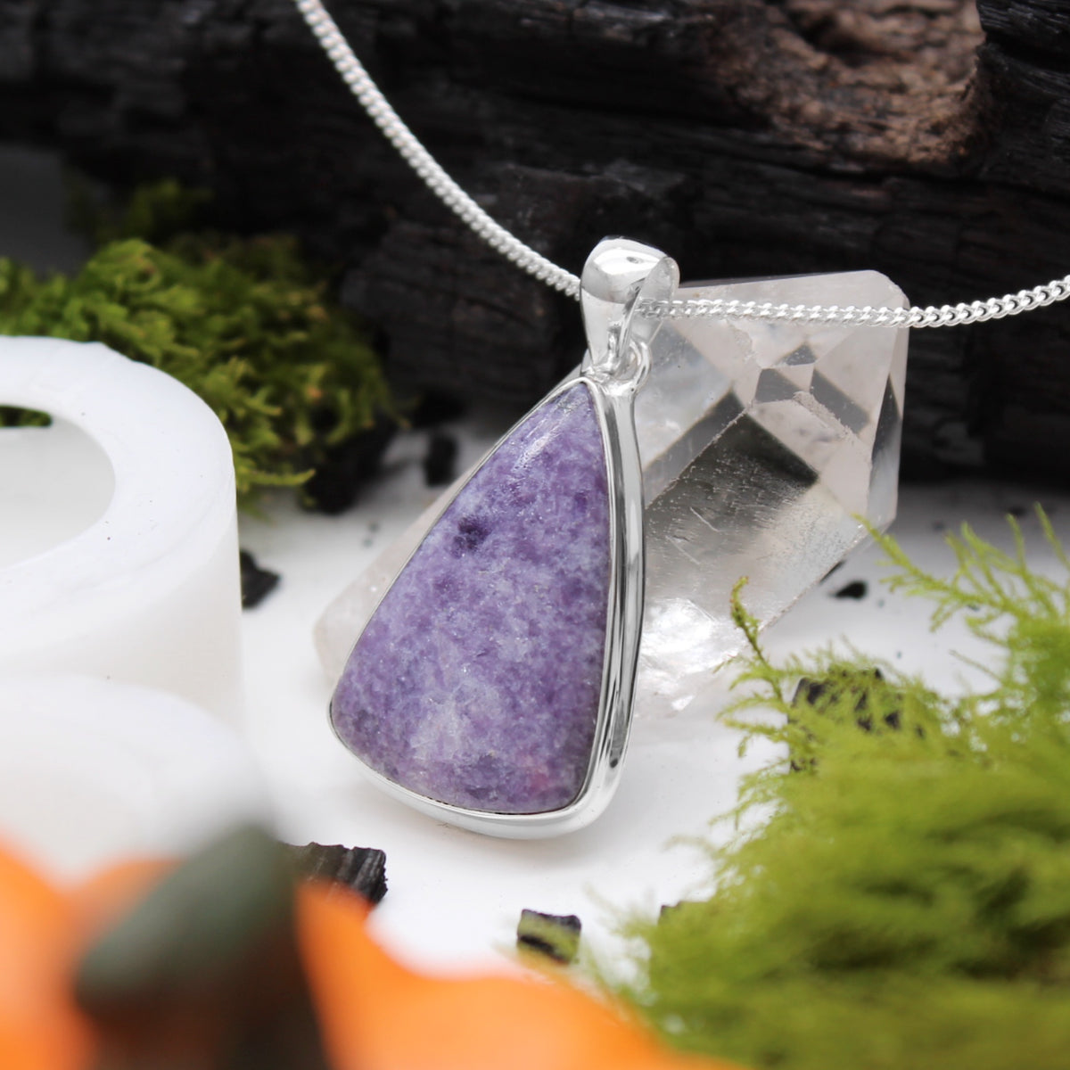 SPELLBOUND - Sterling Silver & Lepidolite Necklace