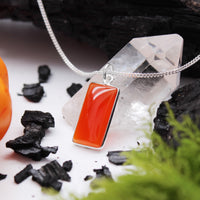 PUMPKIN PATCH - Sterling Silver & Carnelian Necklace