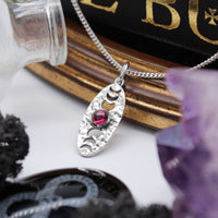 LUNA - Sterling Silver & Garnet Necklace