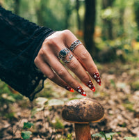 WILD WOODS - Moss Agate & Sterling Silver Ring