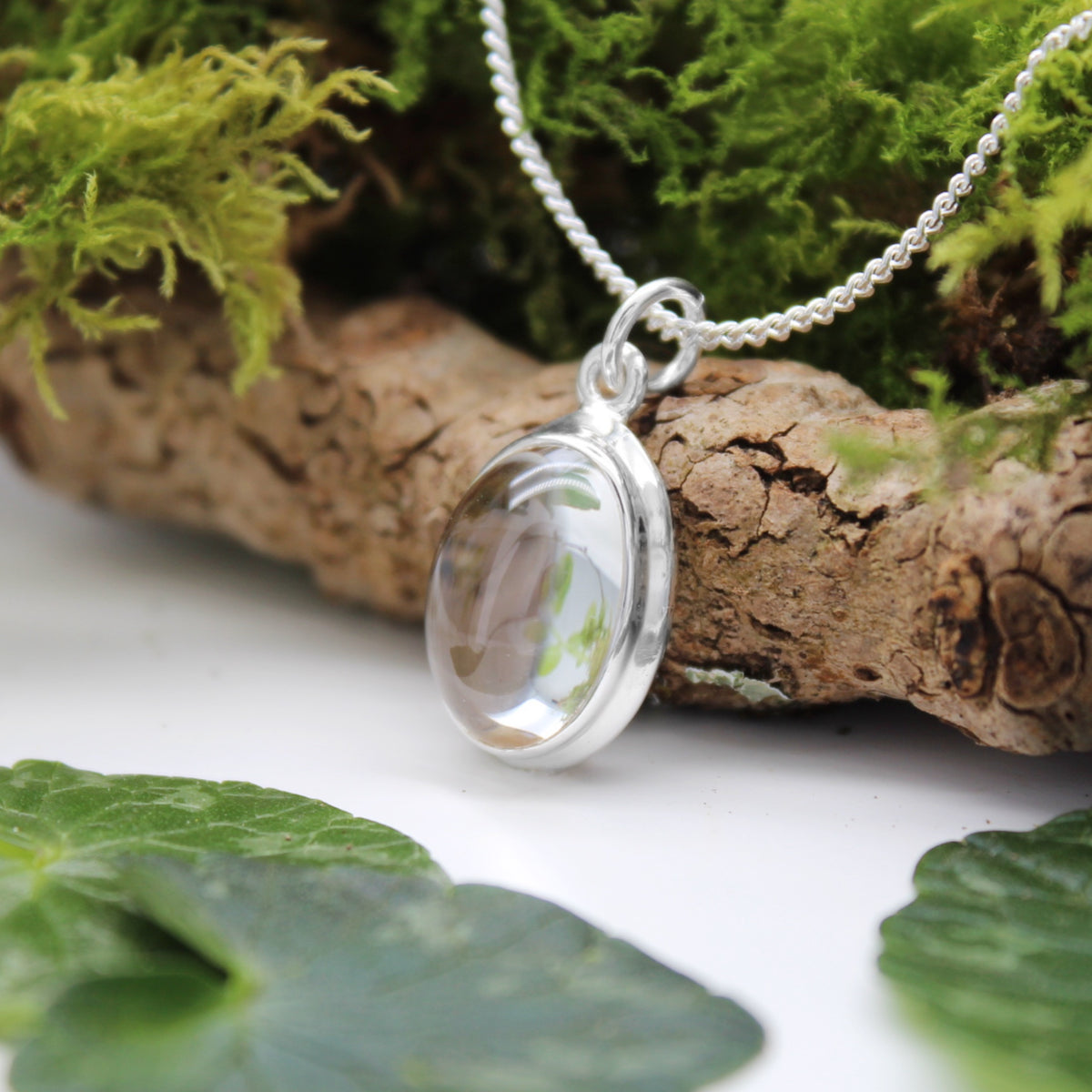 DROPLET - Sterling Silver & Crystal Necklace