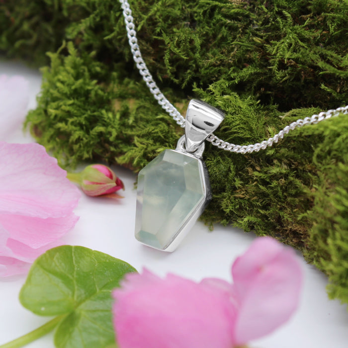NEW BEGINNINGS - Sterling Silver & Prehnite Necklace