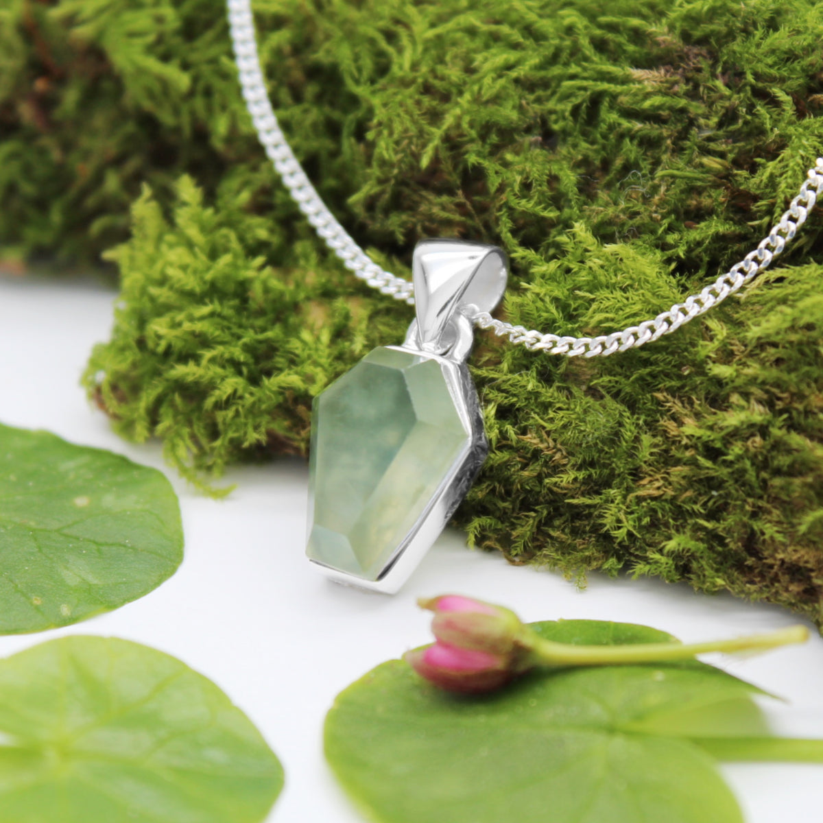 NEW BEGINNINGS - Sterling Silver & Prehnite Necklace