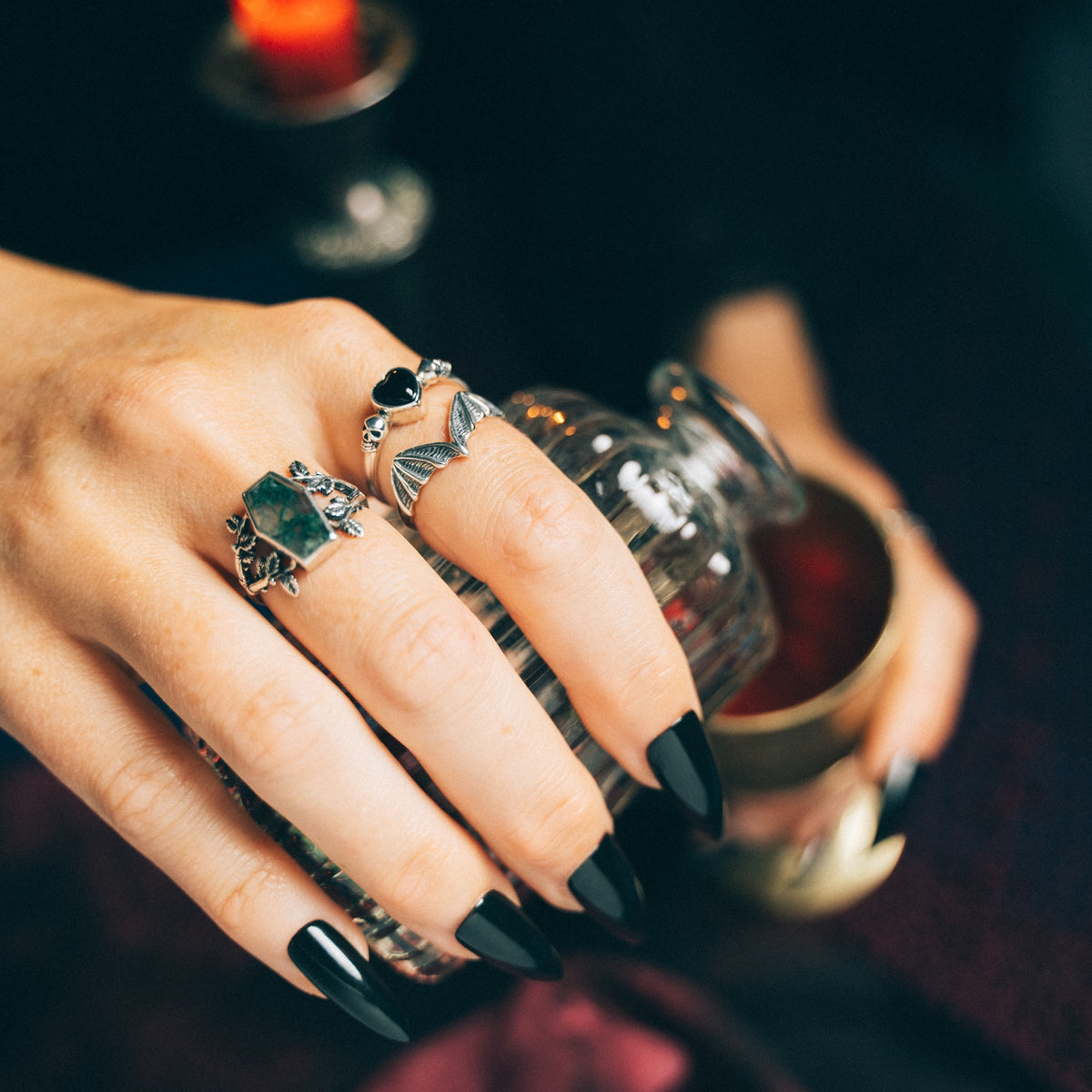 IMMORTAL LOVE - Onyx & Sterling Silver Ring