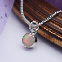 STAR DUST  - Sterling Silver & Ethiopian Opal Necklace