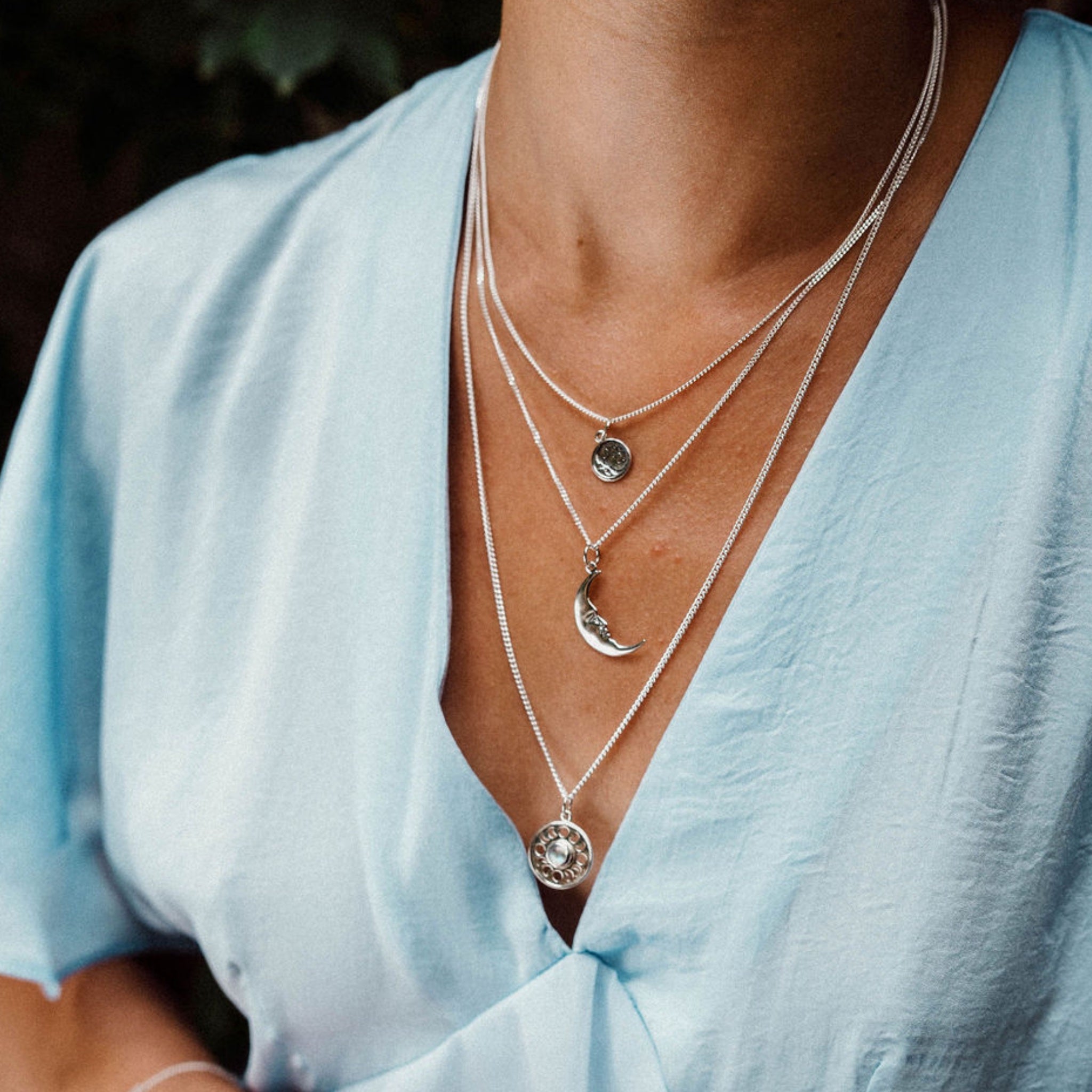 [COLD FRAME]RETRO CRESCENT MOON SILVER NECKLACE☆日本未入荷 RETRO CRESCENT MOON SILVER NECKLACE