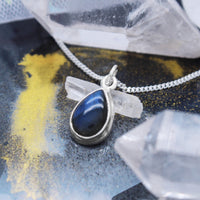 MIDNIGHT SKIES - Sterling Silver & Labradorite Necklace