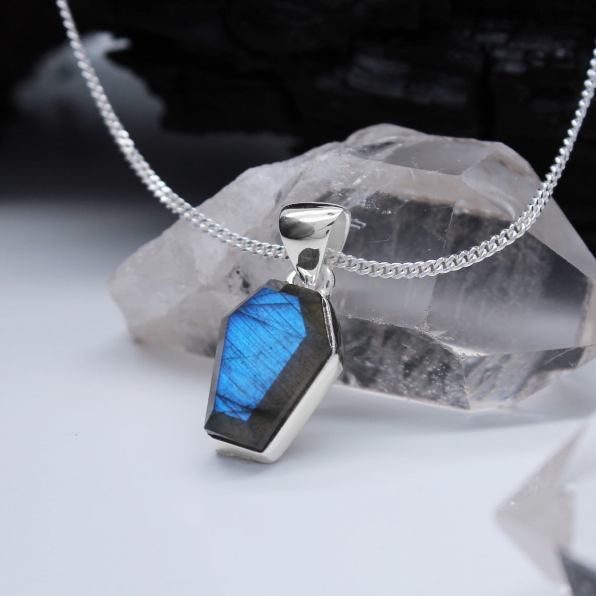 AFTER MIDNIGHT - Sterling Silver & Labradorite Necklace