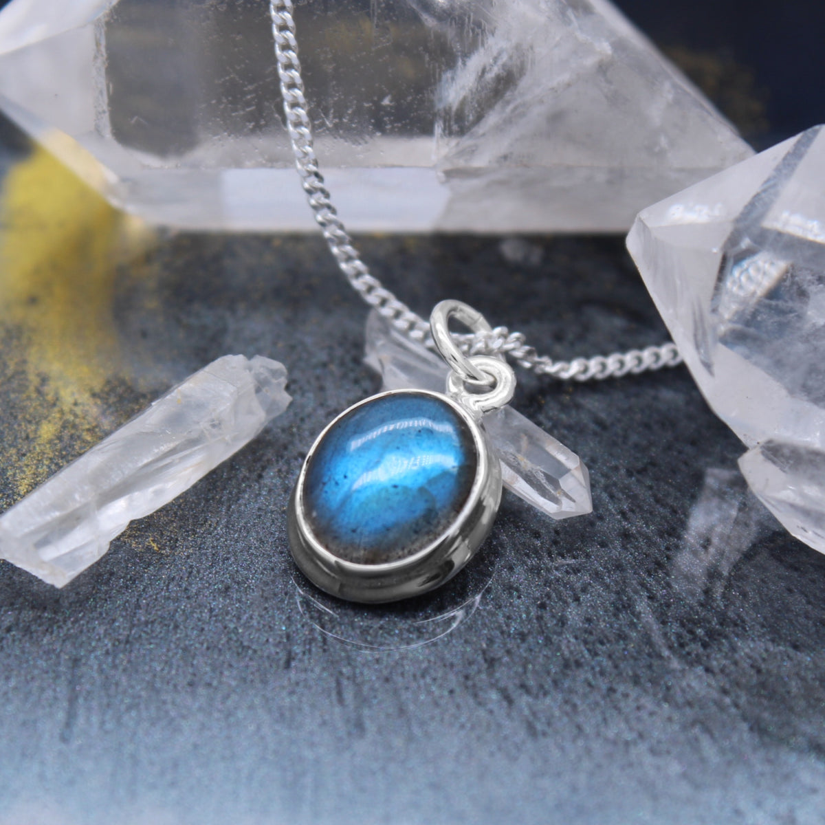 MIDNIGHT SKIES - Sterling Silver & Labradorite Necklace