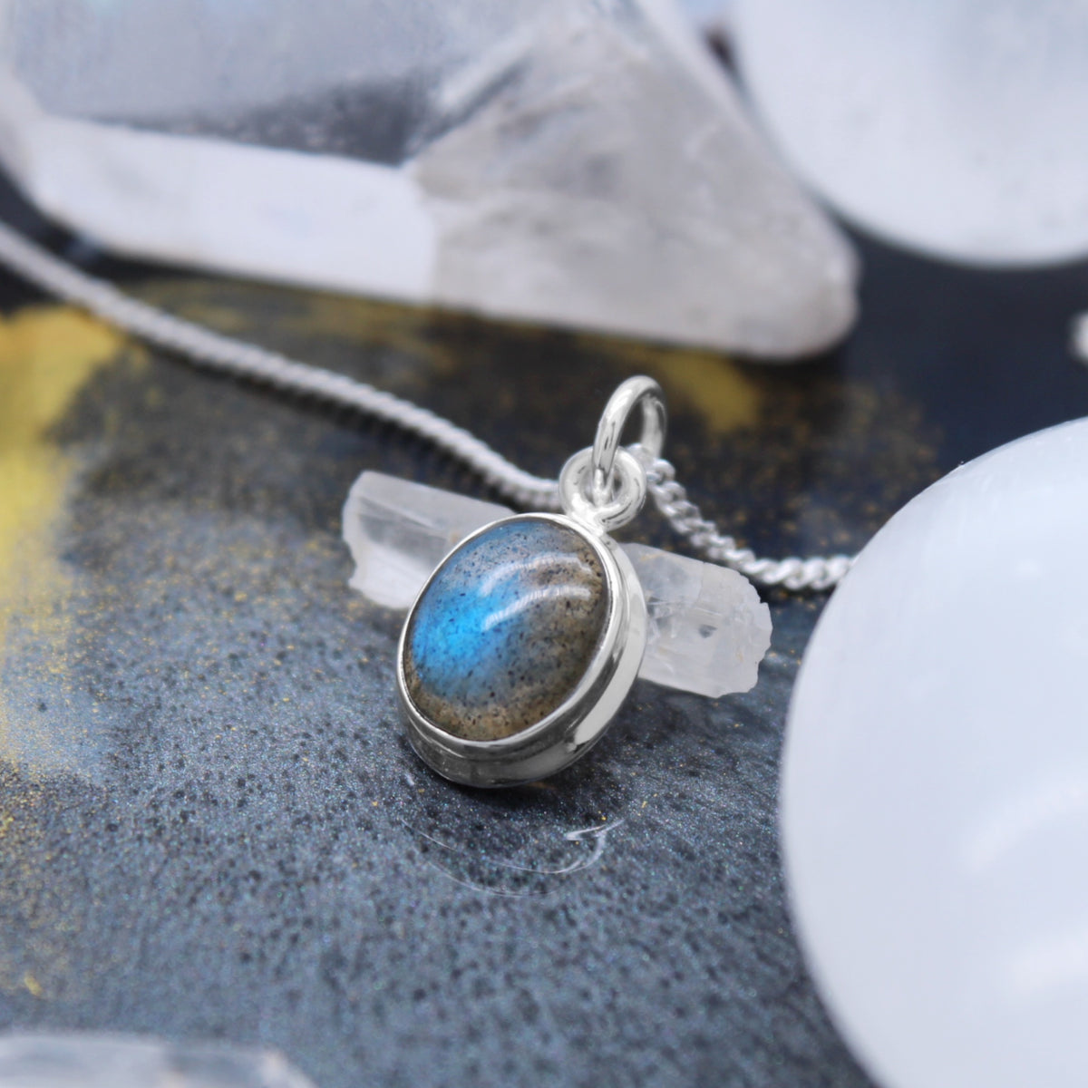 MIDNIGHT SKIES - Sterling Silver & Labradorite Necklace