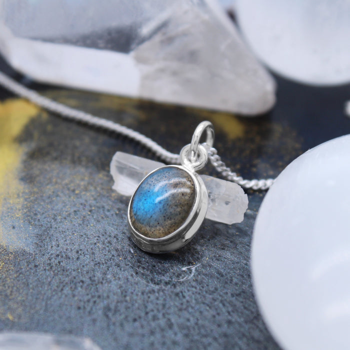 MIDNIGHT SKIES - Sterling Silver & Labradorite Necklace