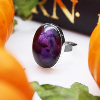 POTION - Sterling Silver & Amethyst Ring - SIZE US 8