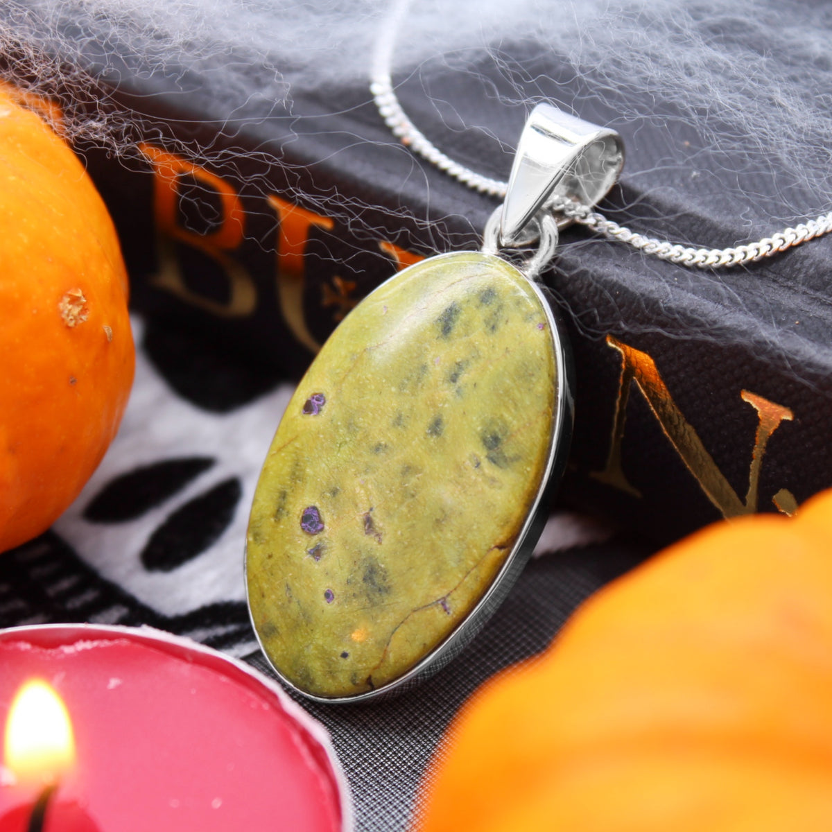 WITCHES BREW - Sterling Silver & Atlantisite Necklace