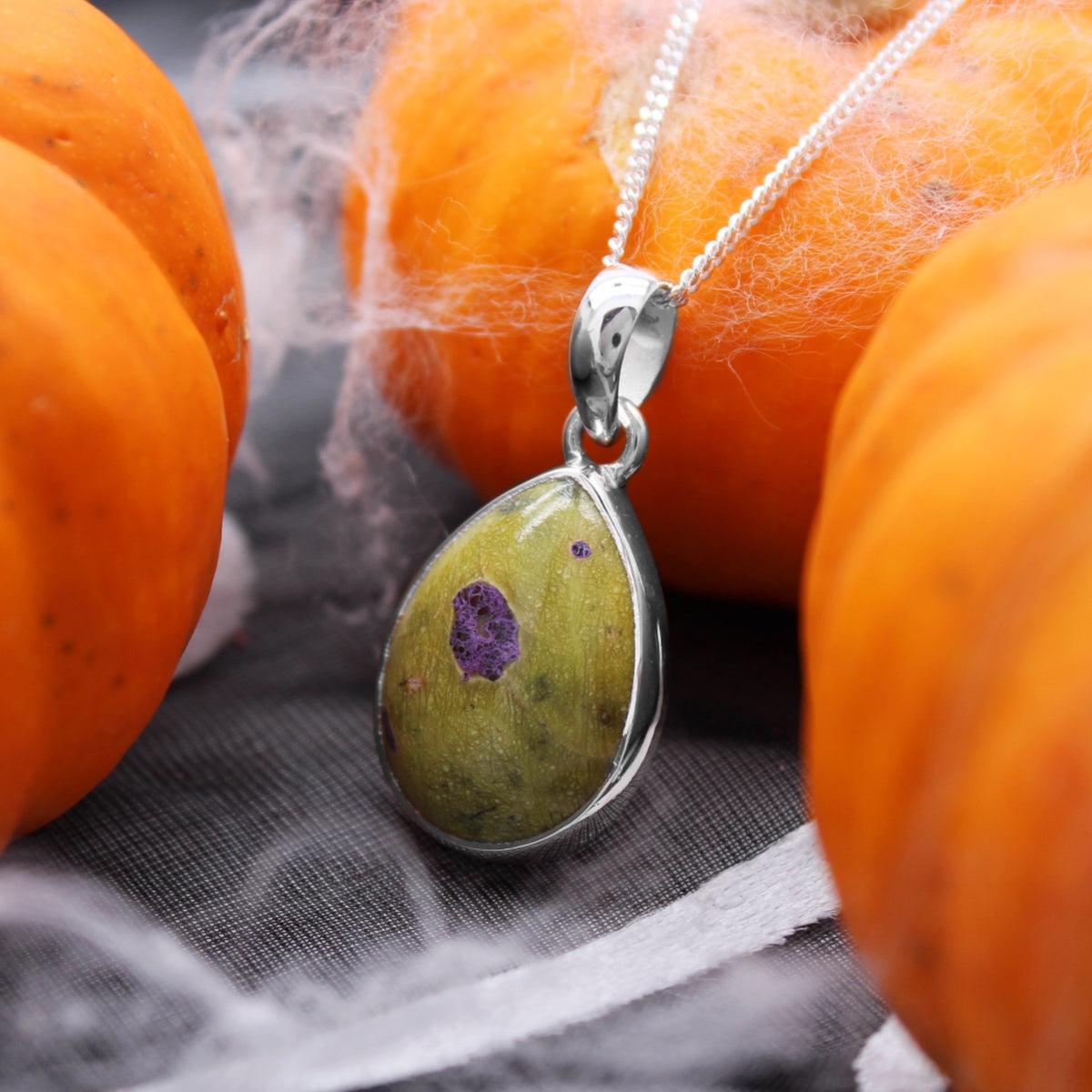 WITCHES BREW - Sterling Silver & Atlantisite Necklace