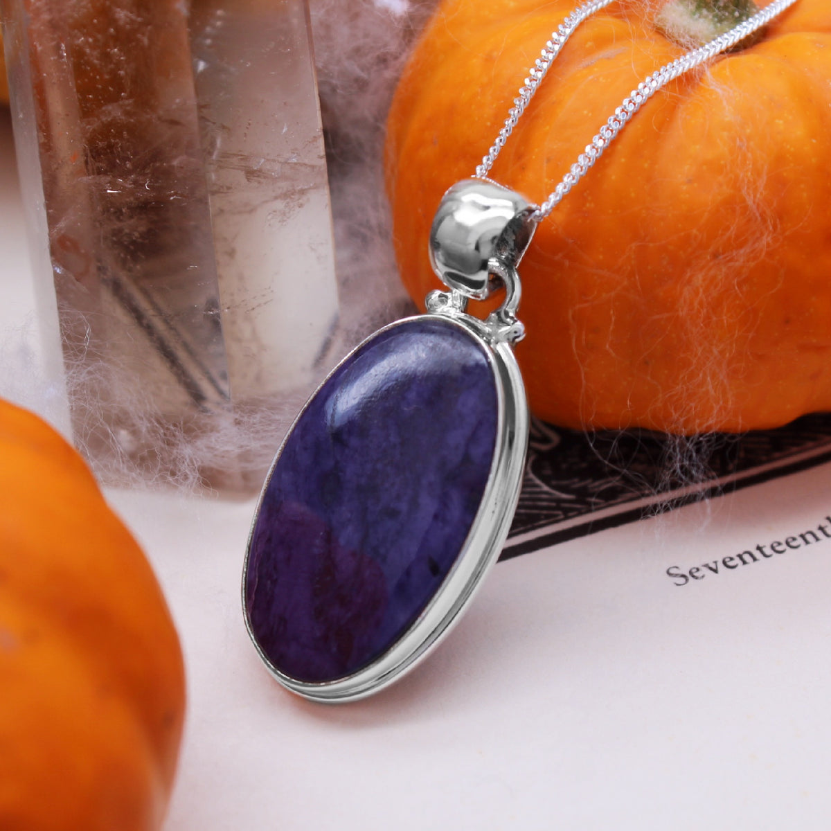 HOCUS POCUS - Sterling Silver & Charoite Necklace