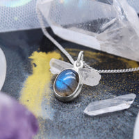MIDNIGHT SKIES - Sterling Silver & Labradorite Necklace