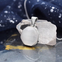 MOON BEAM - Sterling Silver & Selenite Necklace
