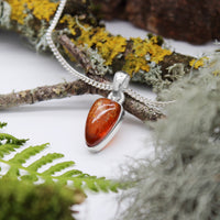 BONFIRE - Sterling Silver & Orange Kyanite Necklace