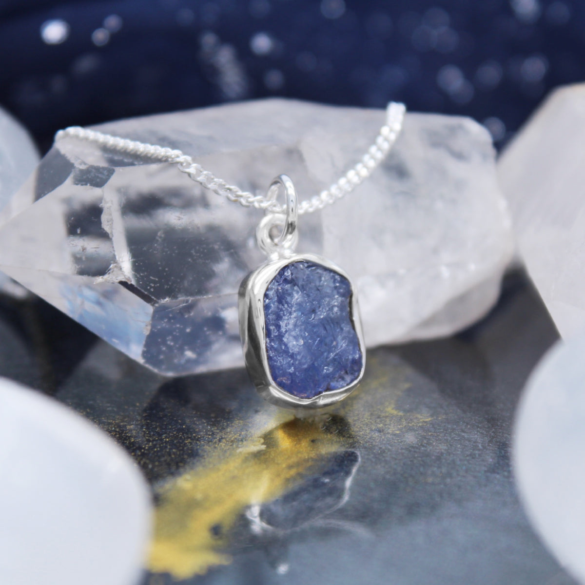 TRANQUILITY - Sterling Silver & Tanzanite Necklace