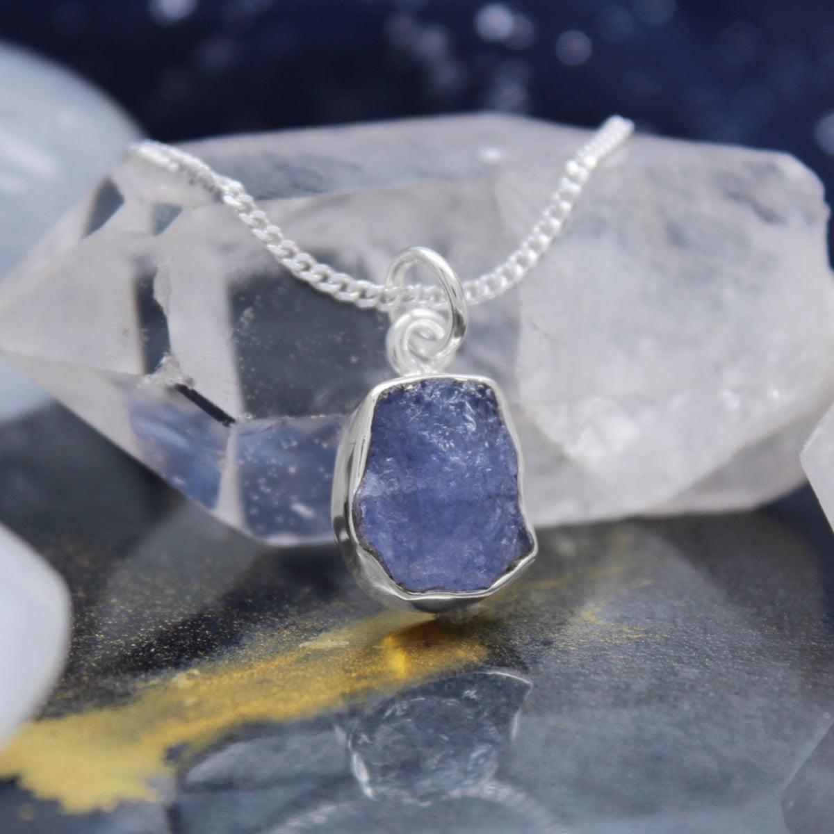 TRANQUILITY - Sterling Silver & Tanzanite Necklace