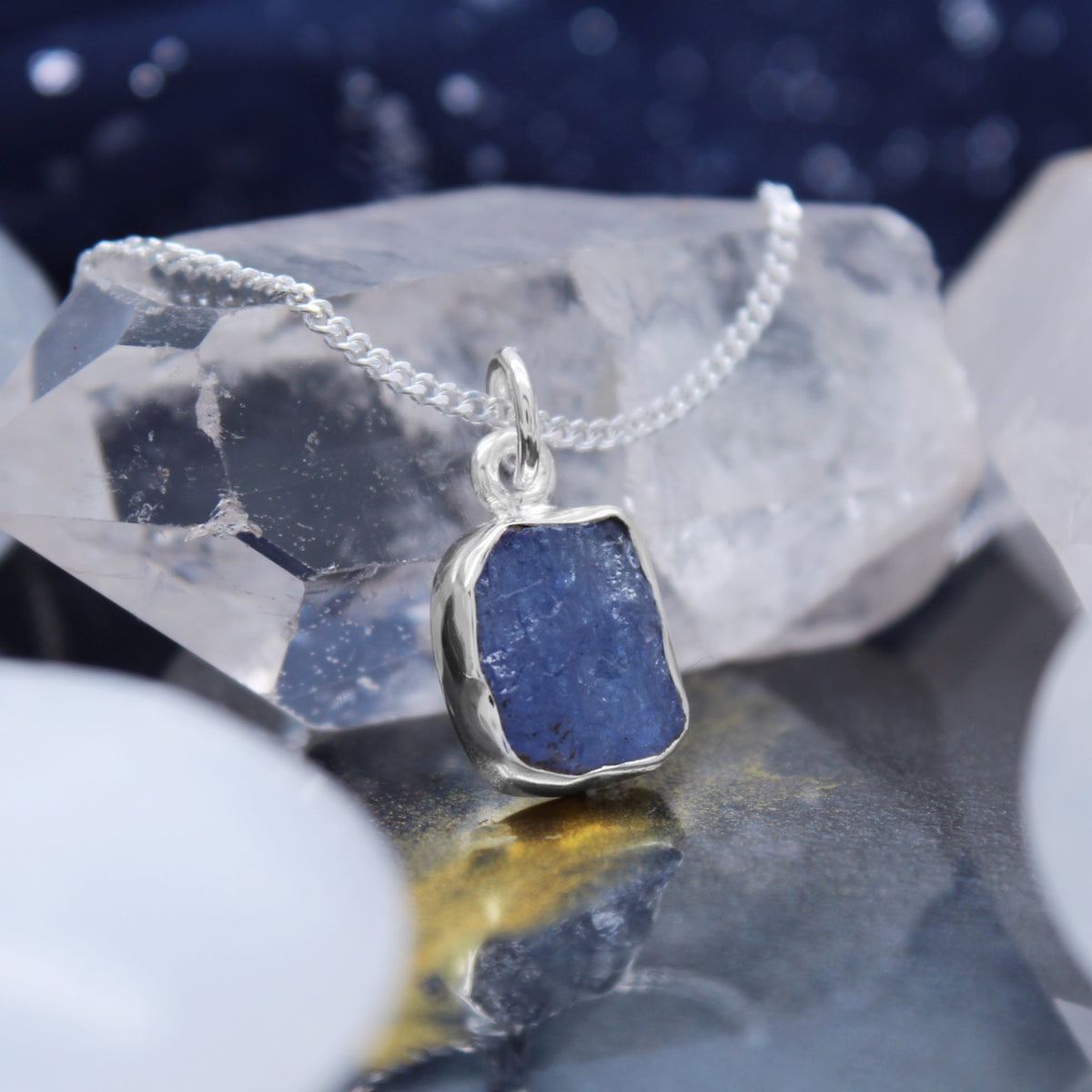 TRANQUILITY - Sterling Silver & Tanzanite Necklace