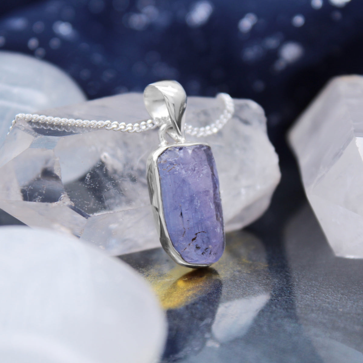 TRANQUILITY - Sterling Silver & Tanzanite Necklace