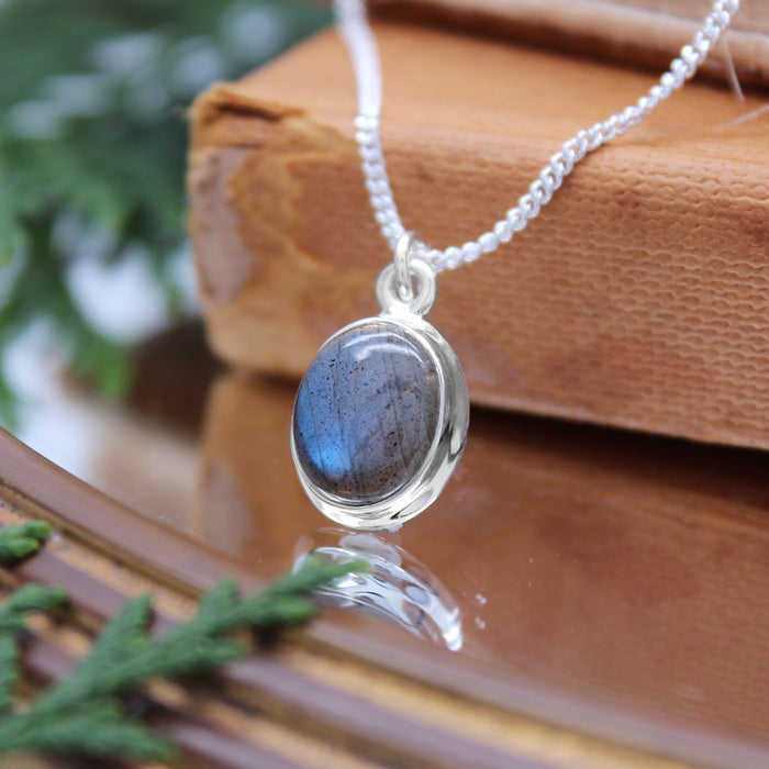 MIDNIGHT SKIES - Sterling Silver & Labradorite Necklace