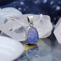 TRANQUILITY - Sterling Silver & Tanzanite Necklace