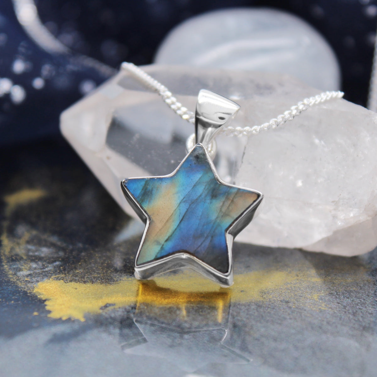 STAR BRIGHT - Sterling Silver & Labradorite Necklace