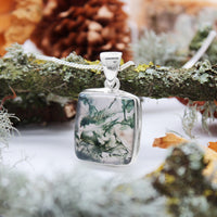 FOREST FOLLY - Sterling Silver & Moss Agate Necklace