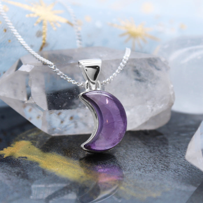 LUNA - Sterling Silver & Amethyst Necklace