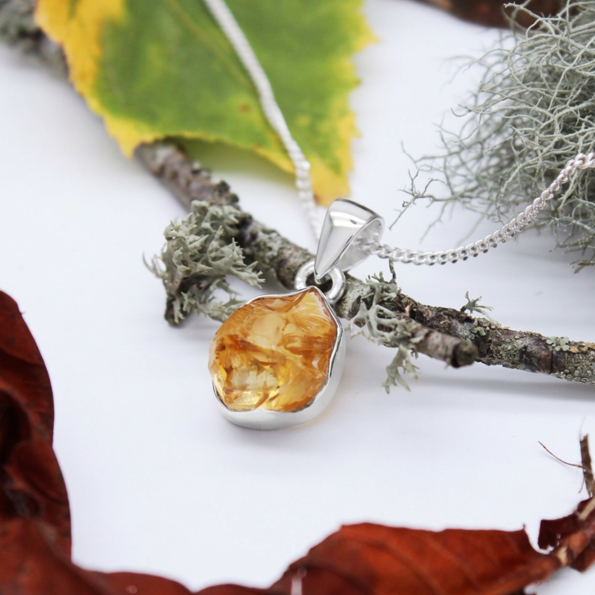 SEPTEMBER SUN - Sterling Silver & Citrine Necklace
