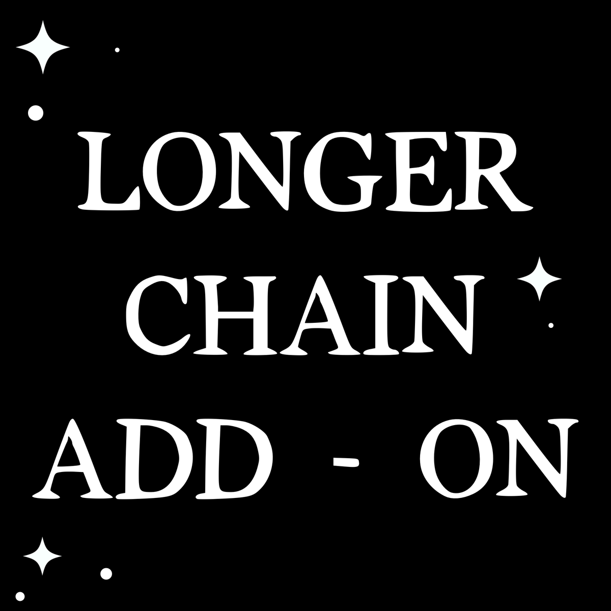 FOR CHAIN LENGTHS 22” to 30” - LONGER CHAIN ADD - ON