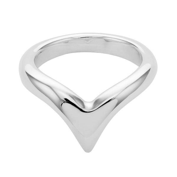 CHUNKY WISHBONE - Sterling Silver Ring - SIZE US 9 - SAMPLE