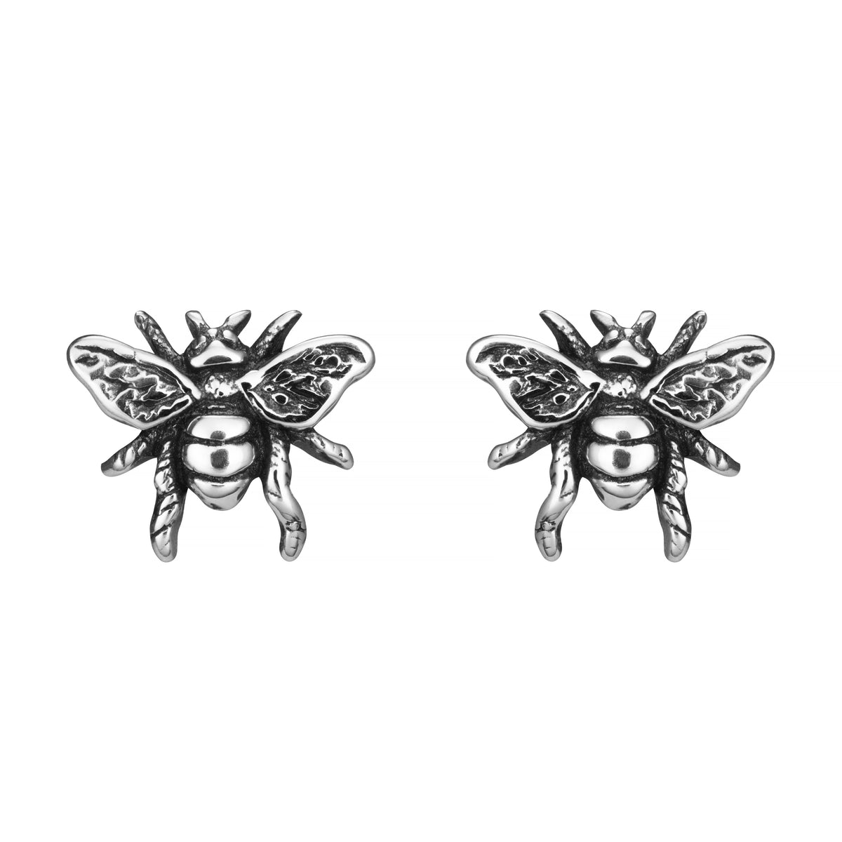 Sterling silver bee nature earrings alternative boho bohemian jewellery jewelry
